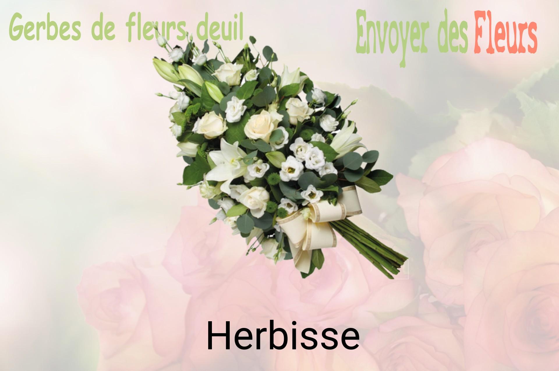 Gerbe de fleurs de deuil livrée à Herbisse